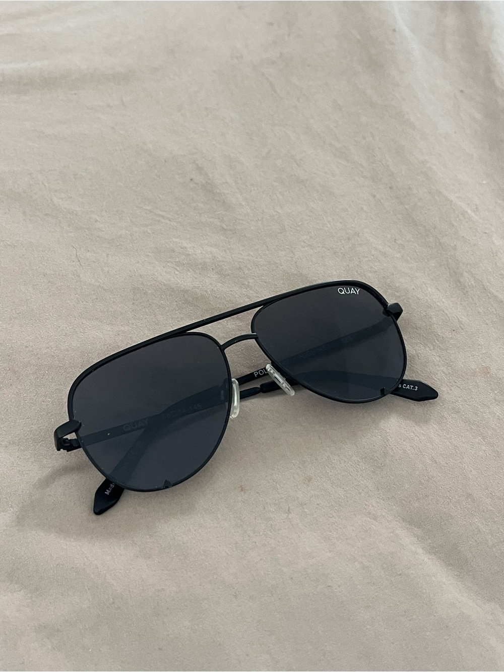 Quay Australia Black Aviator Sunglasses